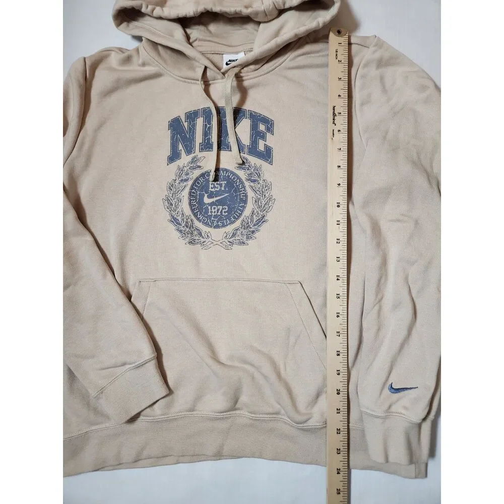 Nike Women’s Large Hoodie Beige Championship Athletics 1972